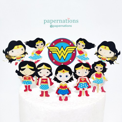 Wonder Woman Cupcake Toppers